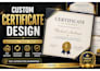 design professional award, diploma and gift certificate